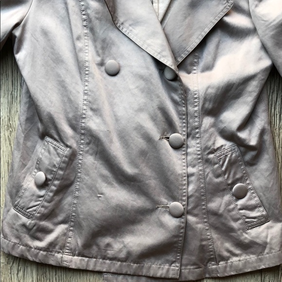 Taupe Belted Bell Sleeve Trench Coat - Picture 3 of 7